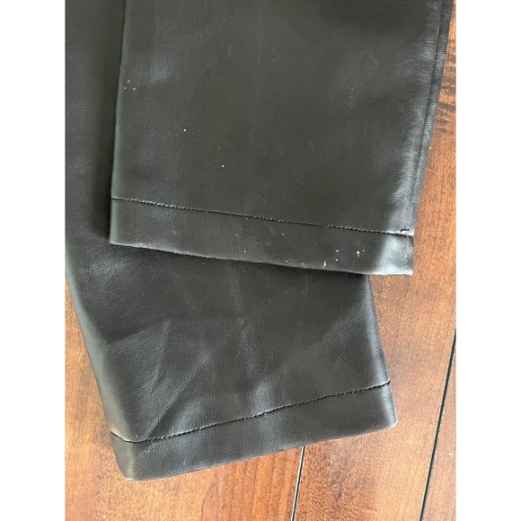 One Step Up Faux Leather Pants Leggings Straight Leg Black Small - Picture 7 of 7